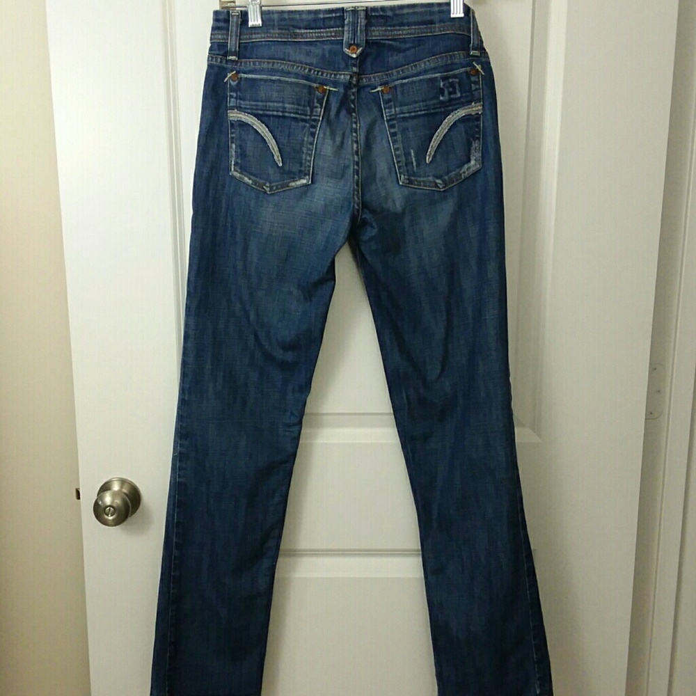 Joe's Jeans Dark Blue Straight-Leg Denim Jeans